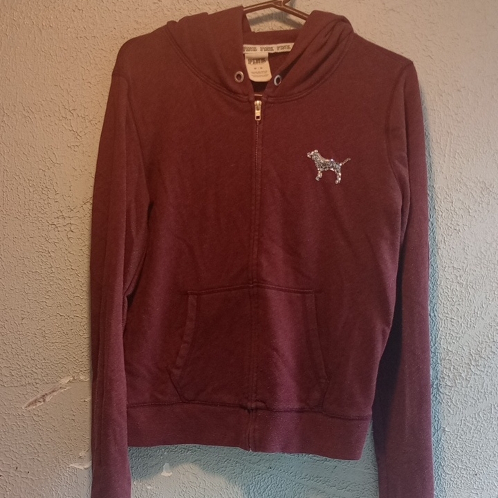Victoria's Secret Pink Maroon Hoodie